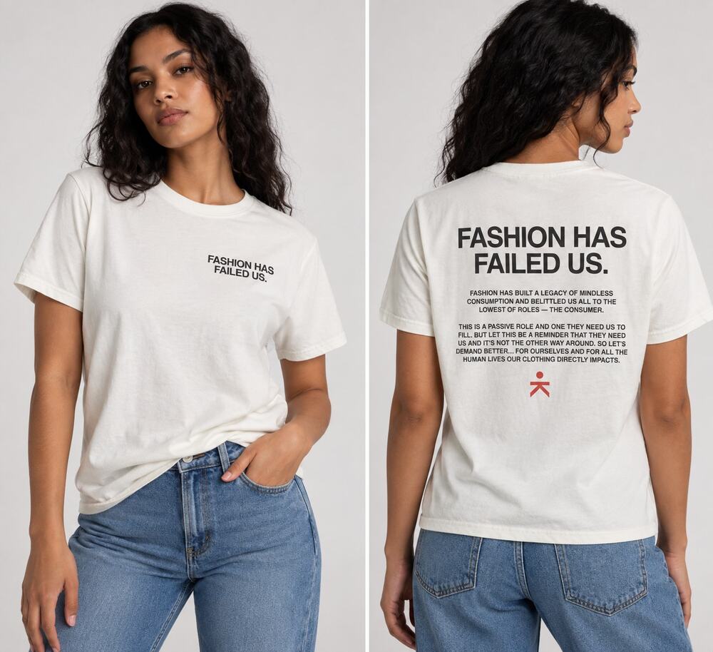 Known Supply Fashion Failed Us Organic Cotton Graphic Tee S Ethical Streetwear